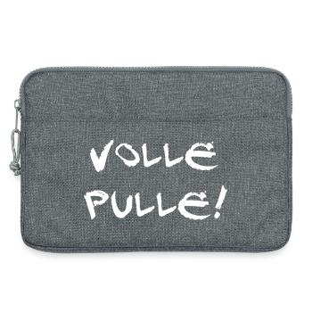 Volle Pulle! - Spruch - Laptoptasche 13" - Grau meliert - Vorne