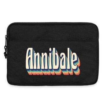 Vintage Retro Annibale T-Shirt T-Shirt T-Shirt - Laptoptasche 13" - Schwarz - Vorne