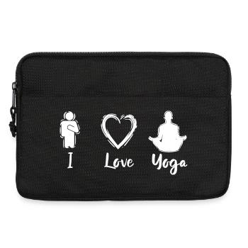 I Love Yoga - Laptop bag 13" - black - Front