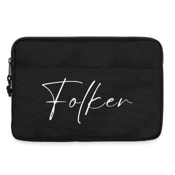 Folker Name T-Shirt Geschenk Für Männer - Laptoptasche 13" - Schwarz - Vorne