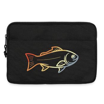 Vintage Fish Drawing - Laptop bag 13" - black - Front