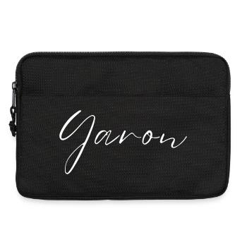 T-shirt Yaron Nom cadeau pour hommes - Sacoche pour ordinateur portable 13 pouces - noir - Devant