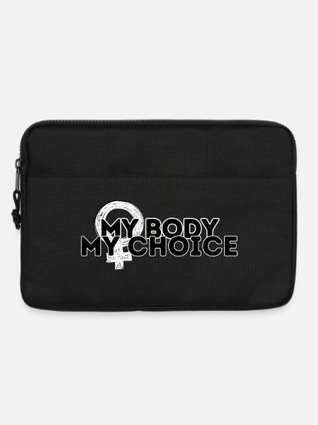 My body, my choice (BW) - Laptop bag 13" - black