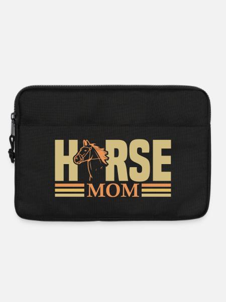 Vintage Western Pferde-Mama - Laptoptasche 13" - Schwarz