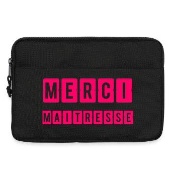 MERCI. MAÎTRESSE. MAÎTRE. MERCI MAÎTRESSE - Sacoche pour ordinateur portable 13 pouces - noir - Devant