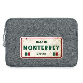 Monterrey Mexiko Vintage Schild Design - Laptoptasche 13" - Grau meliert - Vorne