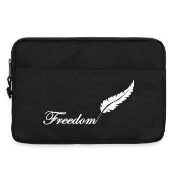 Plume blanche et liberté - Sacoche pour ordinateur portable 13 pouces - noir - Devant