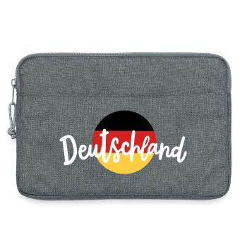 Deutschland deutsche Flagge - Laptoptasche 13" - Grau meliert - Vorne