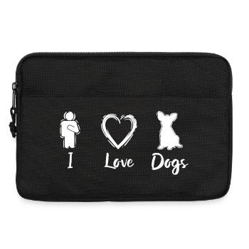 I Love Dogs - Laptoptasche 13" - Schwarz - Vorne