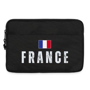 Drapeau de la France, fierté française - Sacoche pour ordinateur portable 13 pouces - noir - Devant