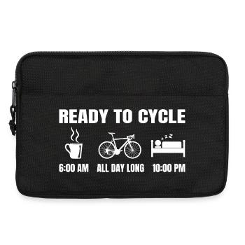 Lustige Radfahrer Routine - Laptoptasche 13" - Schwarz - Vorne