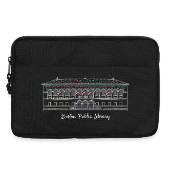 Boston, Drawing Public Library, USA - Laptop bag 13" - black - Front