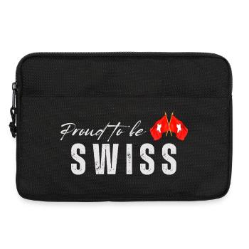 Proud Swiss, I love Switzerland - Laptop bag 13" - black - Front