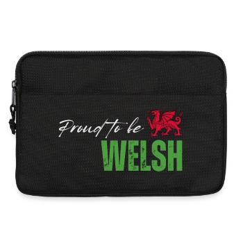 Fier gallois, j’adore le Pays de Galles - Sacoche pour ordinateur portable 13 pouces - noir - Devant