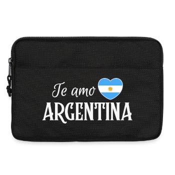 J’aime l’Argentine, la fierté argentine - Sacoche pour ordinateur portable 13 pouces - noir - Devant