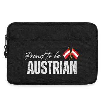 Fière autrichienne, j’adore l’Autriche - Sacoche pour ordinateur portable 13 pouces - noir - Devant
