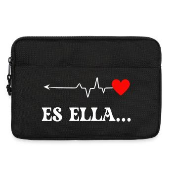Heartbeat Heart Love Illustration - Laptop bag 13" - black - Front