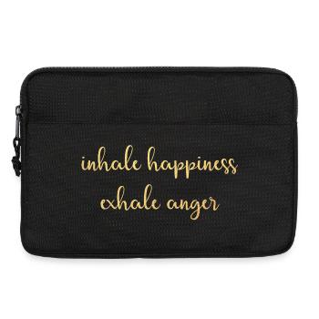 inhale exhale Gold happiness Meditation om Namaste - Laptoptasche 13" - Schwarz - Vorne