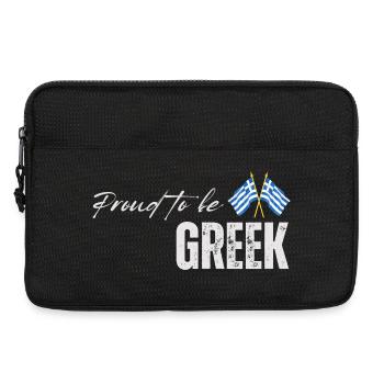 Greek pride, I love Greece - Laptop bag 13" - black - Front