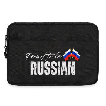 Fierté russe, fabriquée en Russie - Sacoche pour ordinateur portable 13 pouces - noir - Devant