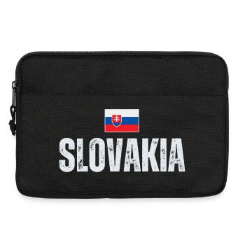 Slowakische Flagge, slowakischer Patriot - Laptoptasche 13" - Schwarz - Vorne