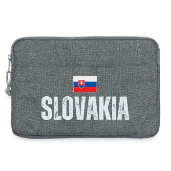 Drapeau slovaque, patriote slovaque - Sacoche pour ordinateur portable 13 pouces - gris chiné - Devant