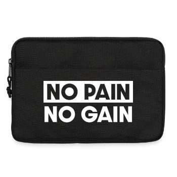 No Pain No Gain - Laptop bag 13" - black - Front