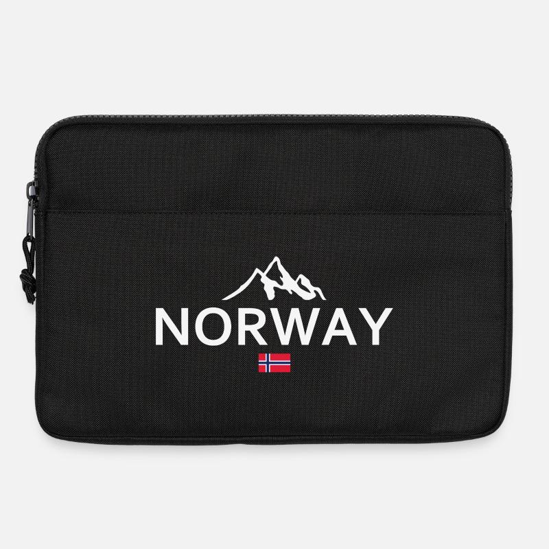 Norway - Norge - Norwegen - Flagge - Skandinavien - Laptoptasche 13" - Schwarz