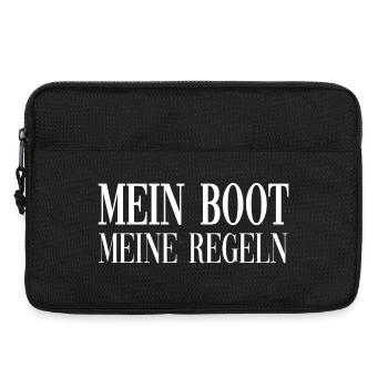 Mein Boot - Meine Regeln - Kapitän - Laptoptasche 13" - Schwarz - Vorne