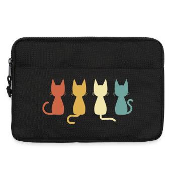 Cadeau d’amoureux de chat rétro coloré minimaliste - Sacoche pour ordinateur portable 13 pouces - noir - Devant