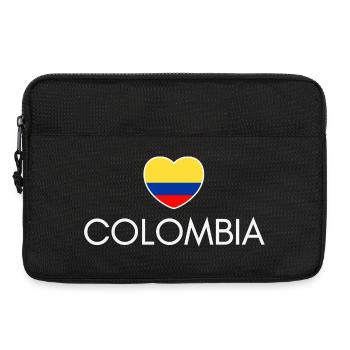 Herz mit kolumbianischer Flagge, ich liebe Kolumbien - Laptoptasche 13" - Schwarz - Vorne