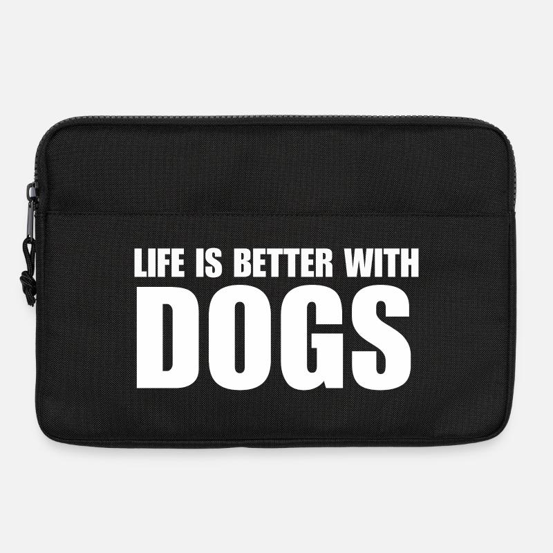 Das Leben Ist besser Mit Hunden Geschenkidee  - Laptoptasche 13" - Schwarz