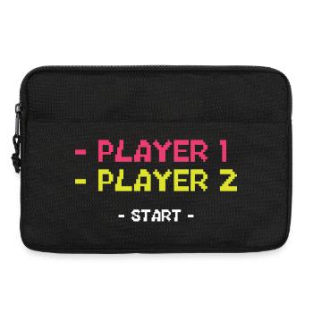 Player Start Retro Gaming 8-bit Pixel Art - Laptop bag 13" - black - Front