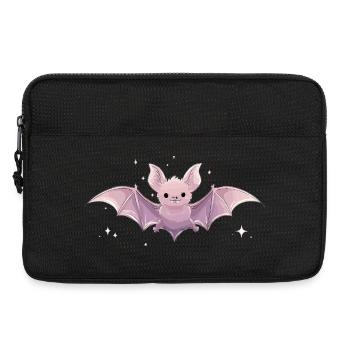 Spooky Cute Pastel Bat – Kawaii Gothic Style - Laptop bag 13" - black - Front