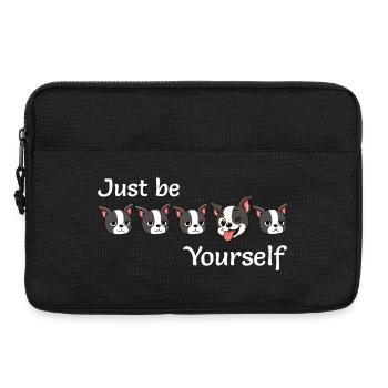 Boston - Just be - Yourself - White Text - Laptop bag 13" - black - Front