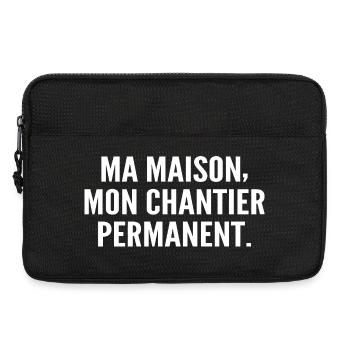Ma maison, mon chantier permanent - Sacoche pour ordinateur portable 13 pouces - noir - Devant