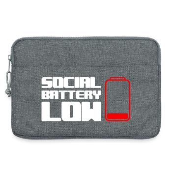 Geek Low Social Batterie - Laptoptasche 13" - Grau meliert - Vorne