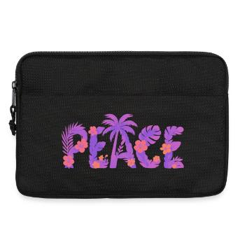 Paix tropicale dans un style de fleur violette - Sacoche pour ordinateur portable 13 pouces - noir - Devant