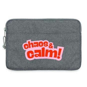 Chaos & Calm Contrast Design - Laptop bag 13" - heather grey - Front