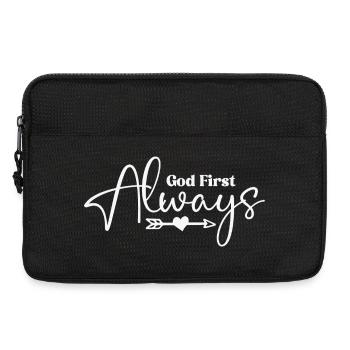 Dieu d’abord Script Always Cœur - Sacoche pour ordinateur portable 13 pouces - noir - Devant