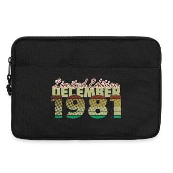 44. Geburtstag Limited Edition (SCR) 12/1981 - Laptoptasche 13" - Schwarz - Vorne