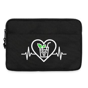 Mojito Herz Cocktail Minze Glas Aperitif - Laptoptasche 13" - Schwarz - Vorne