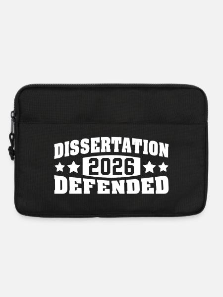 Dissertation verteidigt 2026 PhD EdD Doktorarbeit - Laptoptasche 13" - Schwarz
