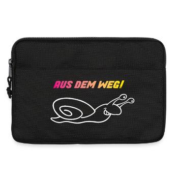 Aus dem Weg – Ich Eile mit Weile - Laptoptasche 13" - Schwarz - Vorne