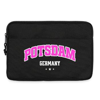 Potsdam Pink Retro Germany Lettering College - Laptop bag 13" - black - Front