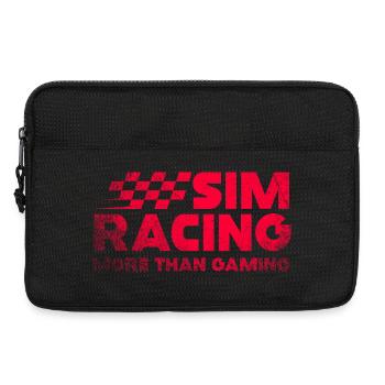 Sim Racing Neon Checkered Logo - Laptop bag 13" - black - Front