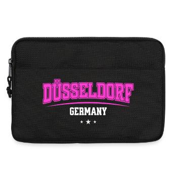 Düsseldorf Germany Typografie Pink - Laptoptasche 13" - Schwarz - Vorne