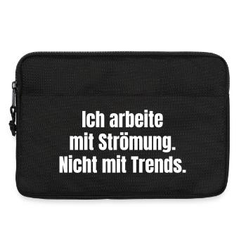 Currents instead of trends for anglers - Laptop bag 13" - black - Front