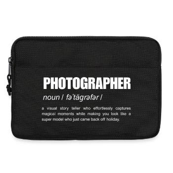 Photographer funny noun definition - Laptop bag 13" - black - Front