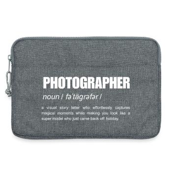 Fotografen-Definition eines lustigen Substantivs - Laptoptasche 13" - Grau meliert - Vorne